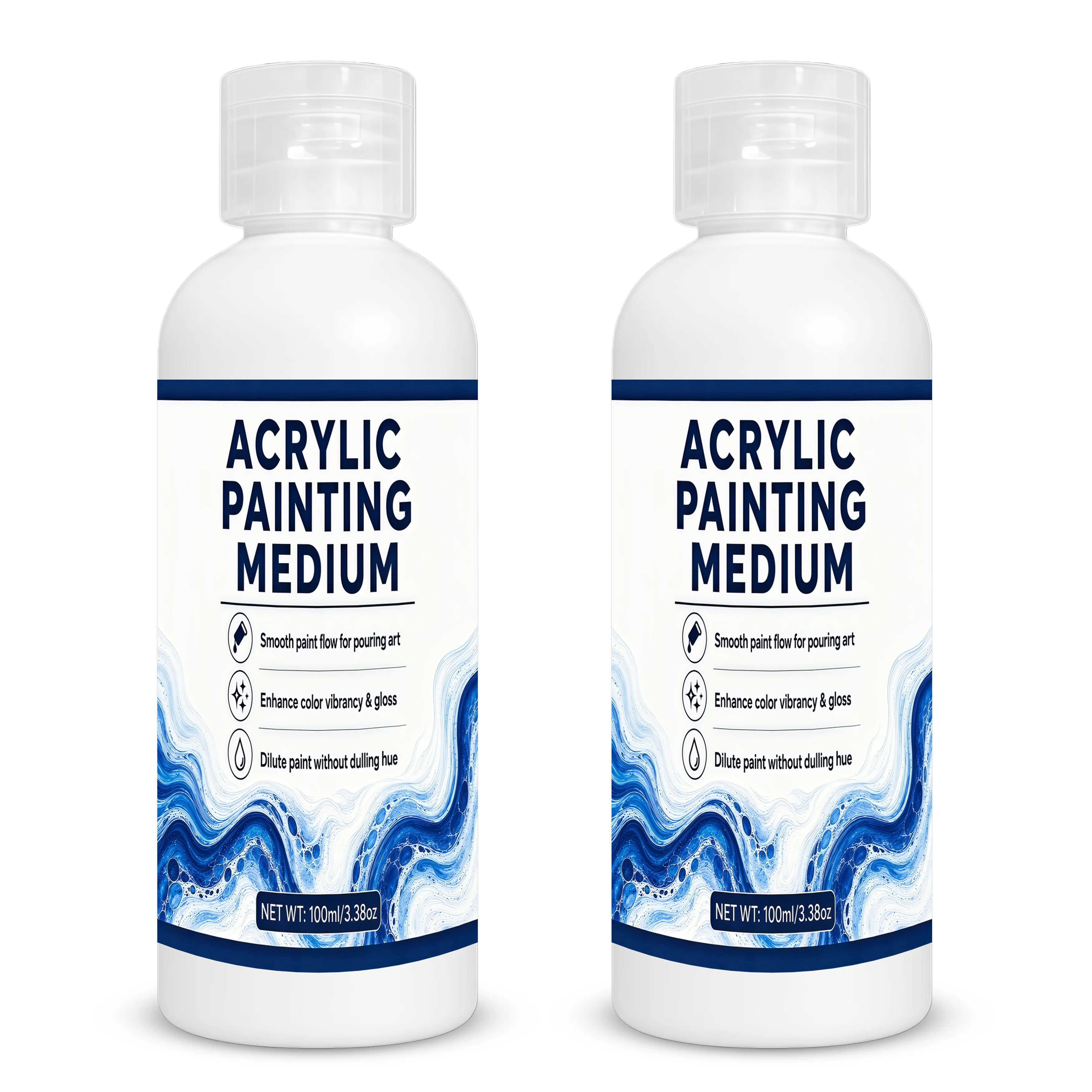 Médium fluide acrylique pour peinture acrylique, améliore la consistance, la transparence et la douceur pour l'art fluide