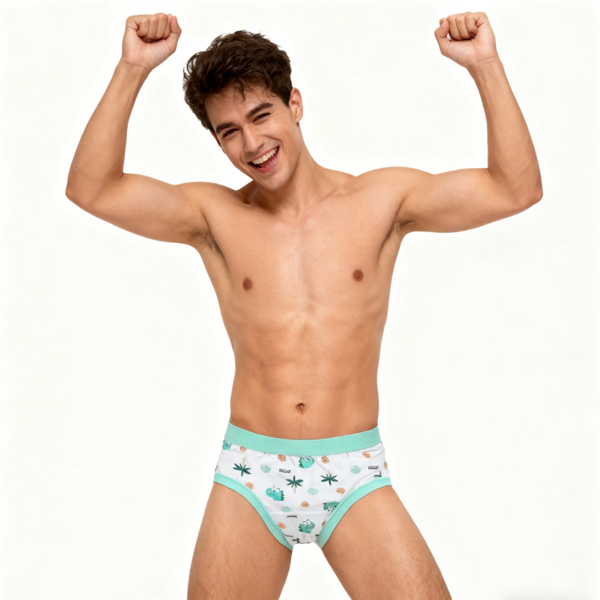 Cute green dinosaur Man\'s brief/man\'s underwear/brief for man