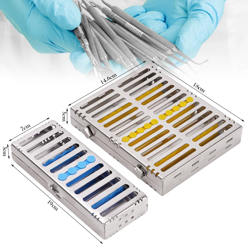 

1 шт., стойка для стерилизации стоматологических инструментов, хирургическая автоклавируемая коробка для стерилизации, стоматологический автоклавируемый инструмент из нержавеющей стали