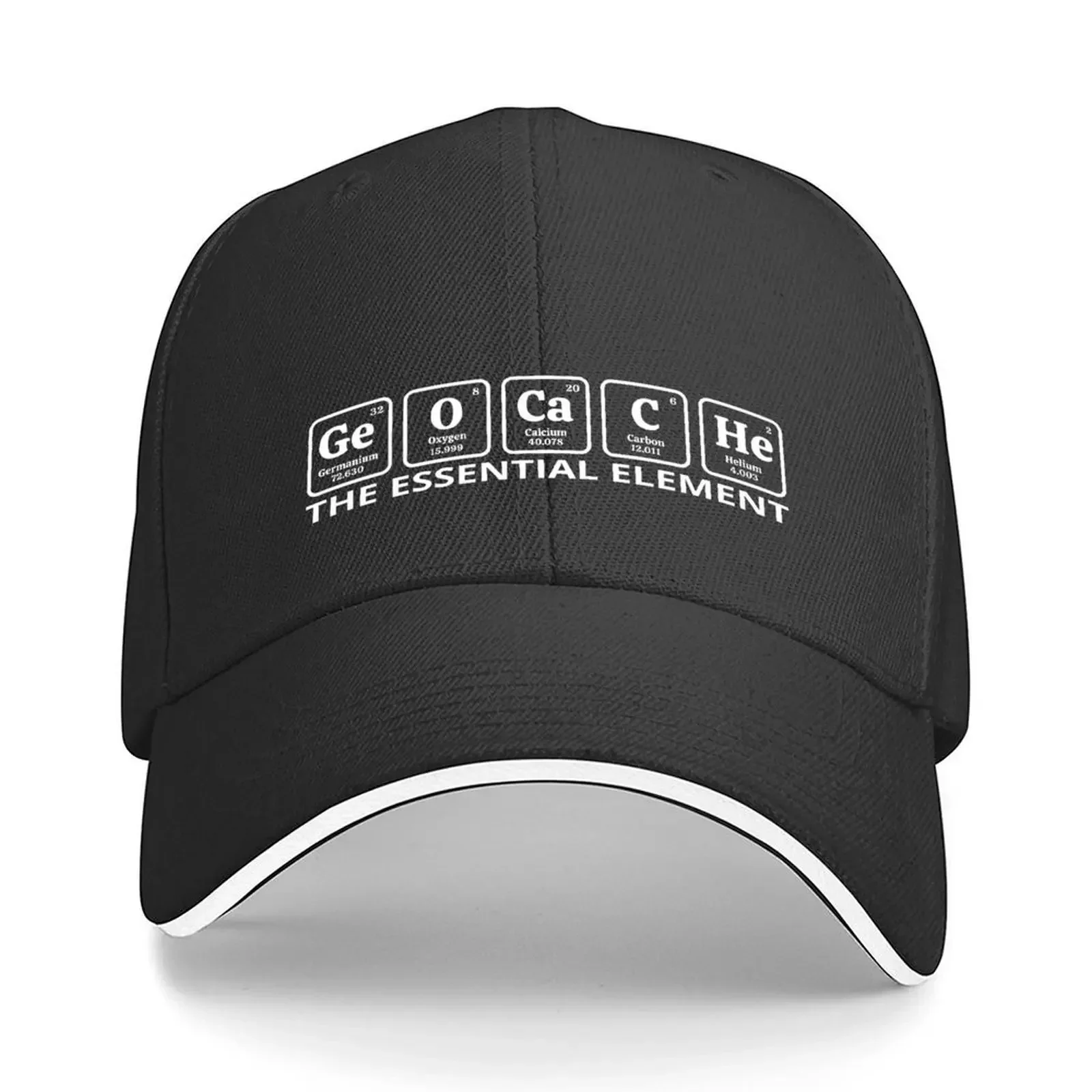 New Geocaching Periodic Table Science Chemical Elements Baseball Cap Male Hat Big Size Hat Fashionable Women Hats Men's