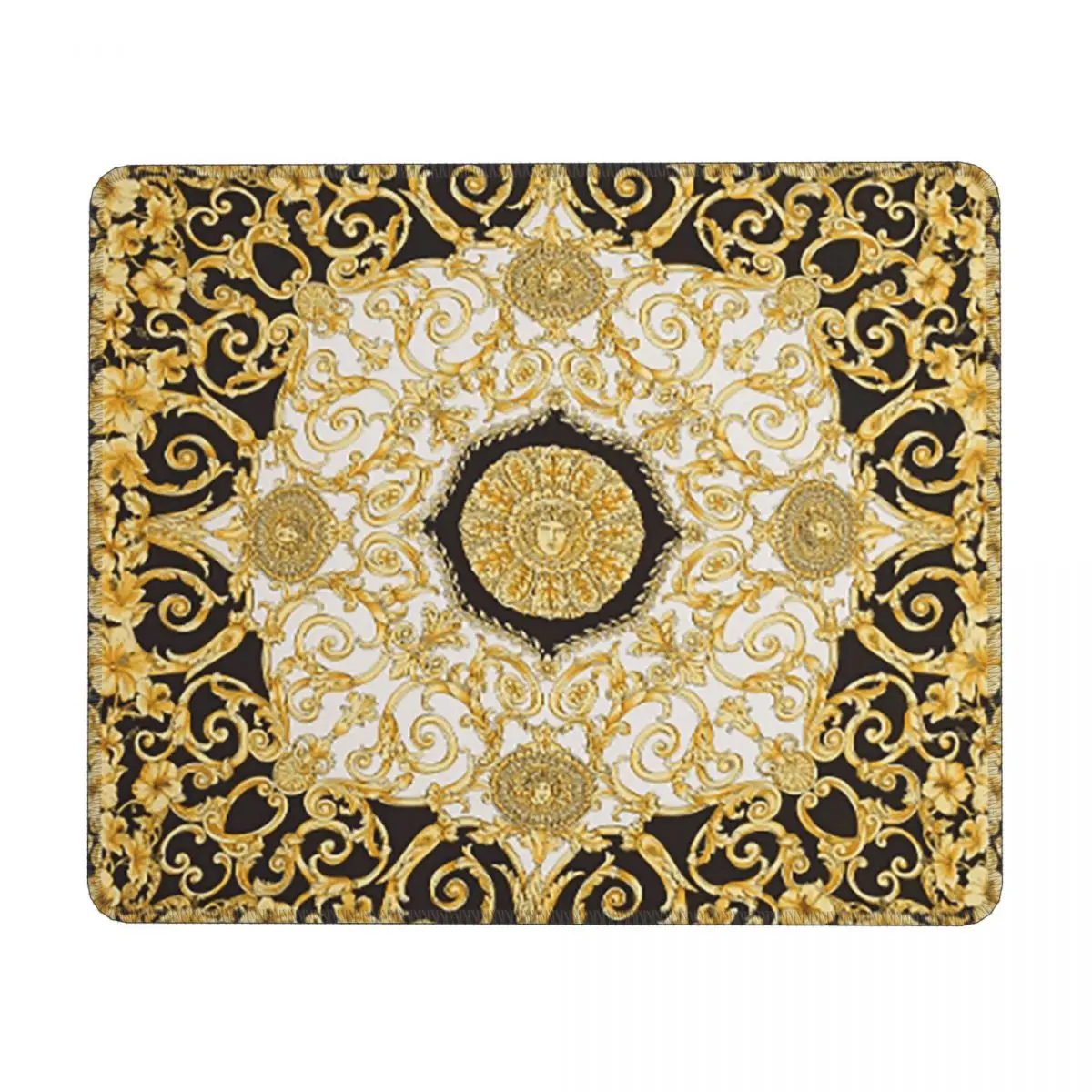 Decorative Golden Medallion Baroque Multi-size Mouse Pad Computer Keyboard Mouse Mat Gaming PC Laptop Desk Mat Table Mats