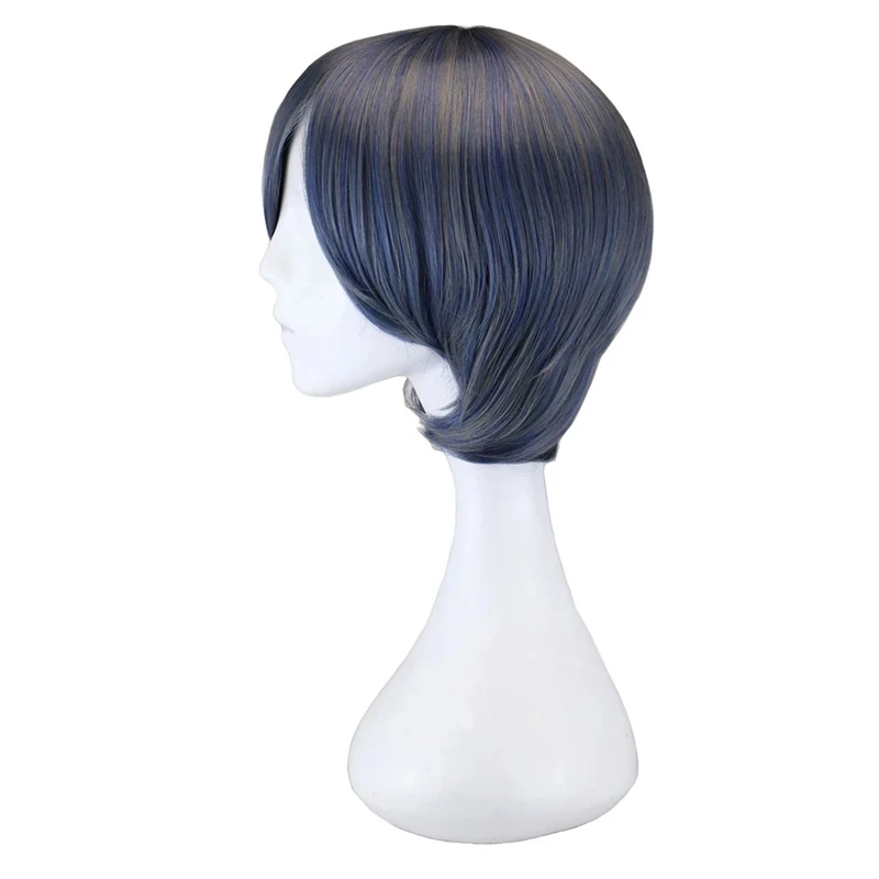 Ciel Phantomhive Cosplay Wig Black Butler Cosplay Men Short Grey Blue Wig Cosplay Anime Cosplay Wig Heat Resistant Synthetic Wig view 3