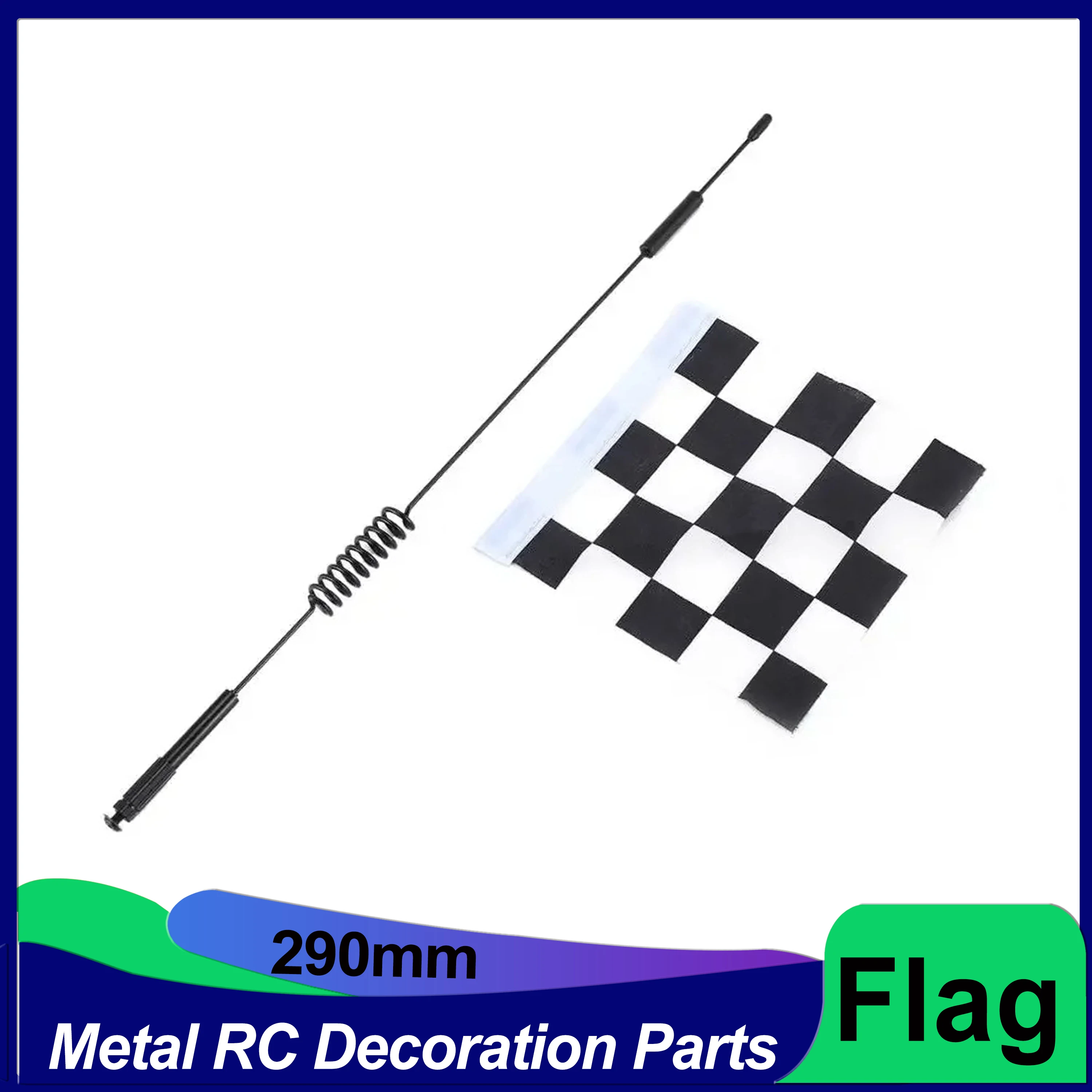 

RC Decoration 290mm Metal Antenna Flag Accessories Toy for RC Car Crawler Traxxas HSP Redcat RC4WD Tamiya Axial SCX10 D90 HPI