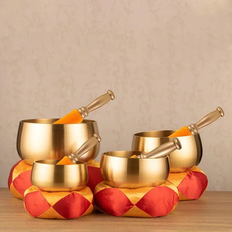 Ancient Singing Bowl, Pure Brass Hand-Hammered Sound Healing Bowl for Meditation, Therapy & Chakra Balancing, Mindfulness Tool