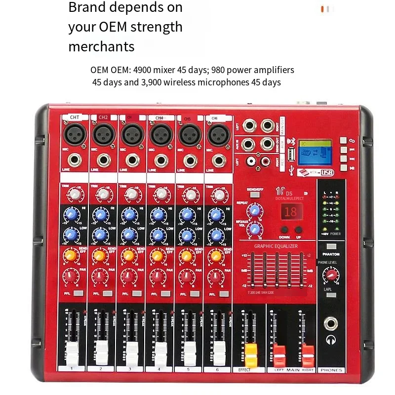 Dsp-オーディオプロセッサ,Bluetooth,ハイブリッドサウンド,48v電源,サウンドシステム,ポータブル,4/6/8チャネル