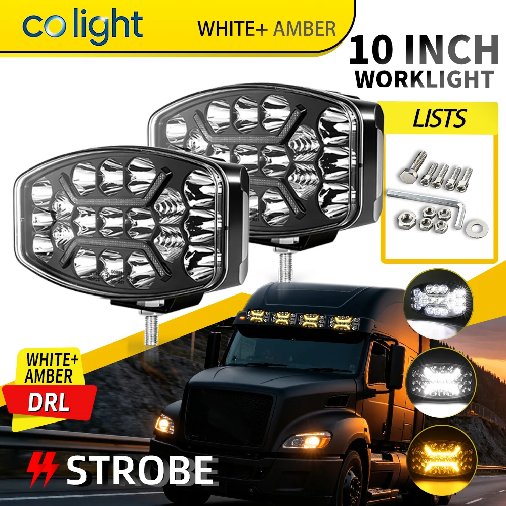 colight Ovales LED-Offroad-Arbeitslicht 10 Zoll 100W 120W 150W IP68 Wasserdicht 9-30V Für Landwirtschaftstraktoren ATV UTV 4x4 Offroad-Einsatz