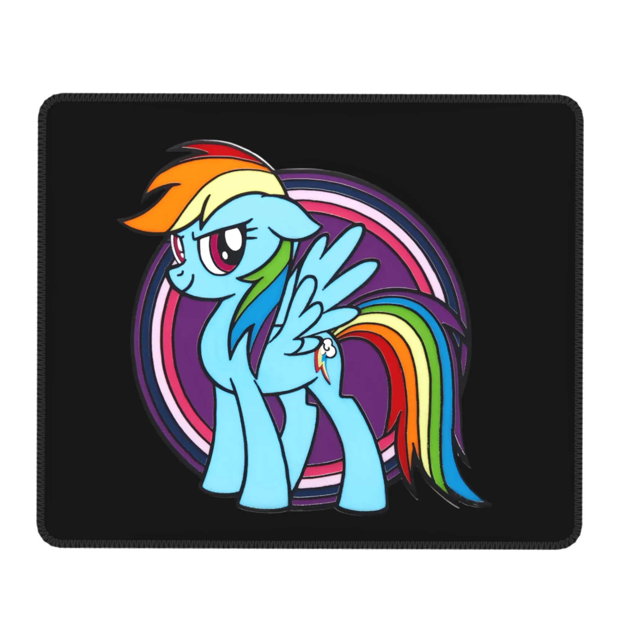 

Коврик для мыши с принтом Rainbow Dash, аксессуары для игровых ПК, коврик для мыши с оверлоком, коврик для компьютерного стола