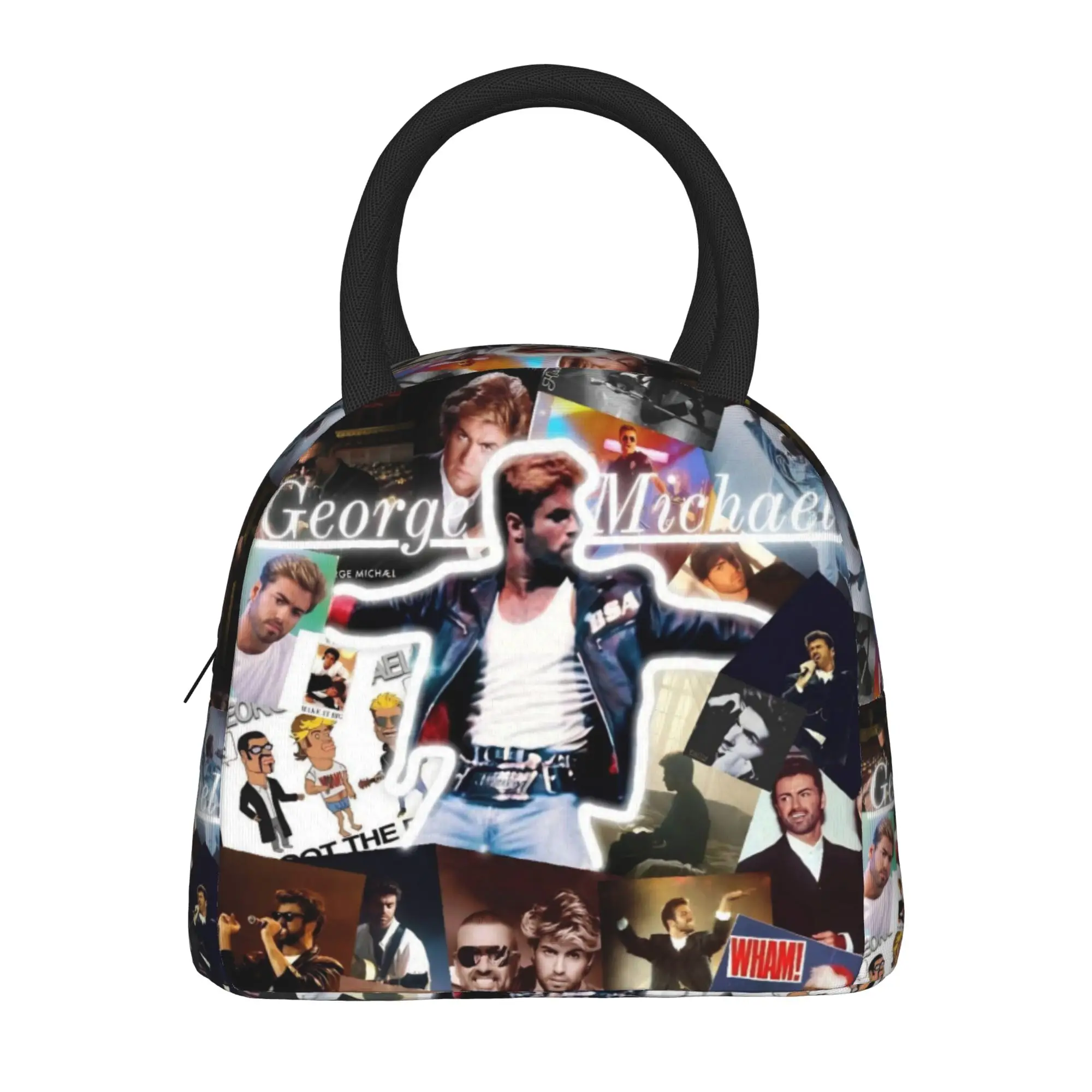 George Michael Cool Singer Thermal Insulated Lunch Bags for Office  Portable Food Bag Men Women Cooler Thermal Lunch Box