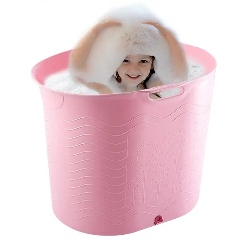 

Toddler Tub For Shower Thickened Comfort Baby Bathtub High Temperature Resistant Safe Portable Bath Bucket Travel Toddler