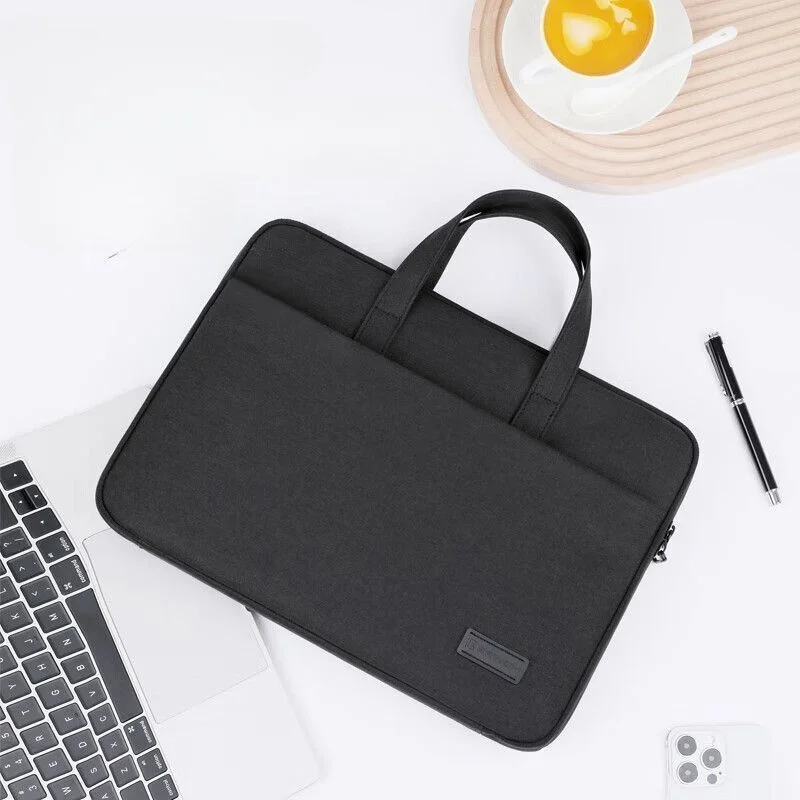 Ins Solid Color Thick Plush Air Cushion Shockproof Laptop Bag MacBook Air Pro 15.6 16 Inch Case Waterproof Business Notebook Bag