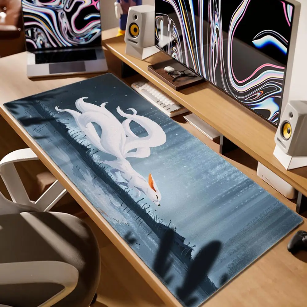 Kitsune Fox Mousepad Xxl Mouse Pad 900x400 Keyboard Gaming Mats Deskmat Gamer Cabinet Computer and Office Playmat Desk Mat Pads