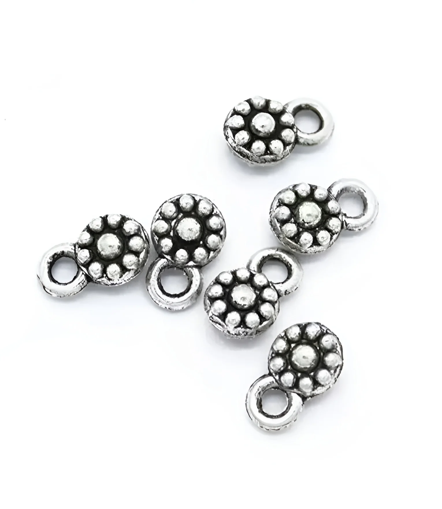 

100pcs 5*9mm Alloy metal small size flower pendants for jewelry findings HW2687