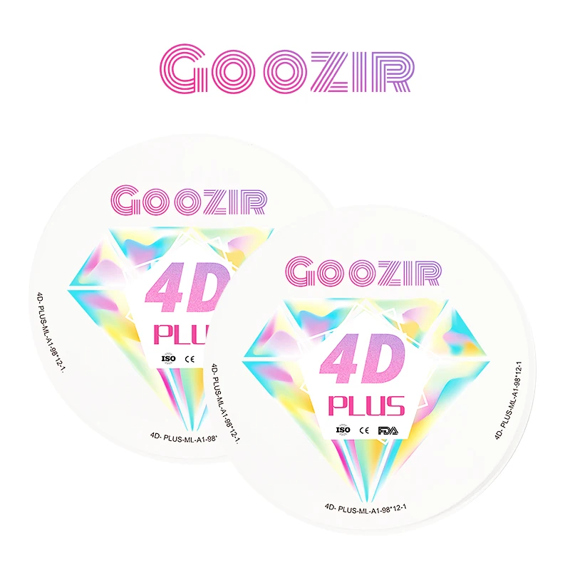 

Goozir 4D Pro 8 Layer Dental Zirconia Blocks for 5 Axis Milling Machine 4D Plus Multilayer Dental Zirconia Dics for CAD CAM CNC