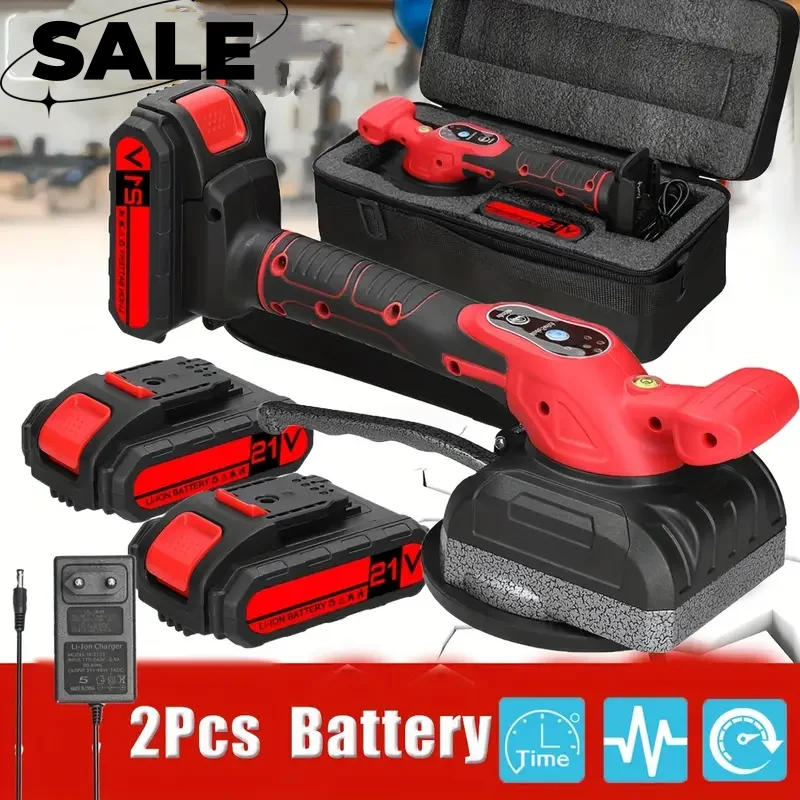 Machine de pose de carreaux sans fil 200KG, vibrateur de sol à 5 vitesses avec ventouse élargie, outil professionnel de nivellement de carreaux