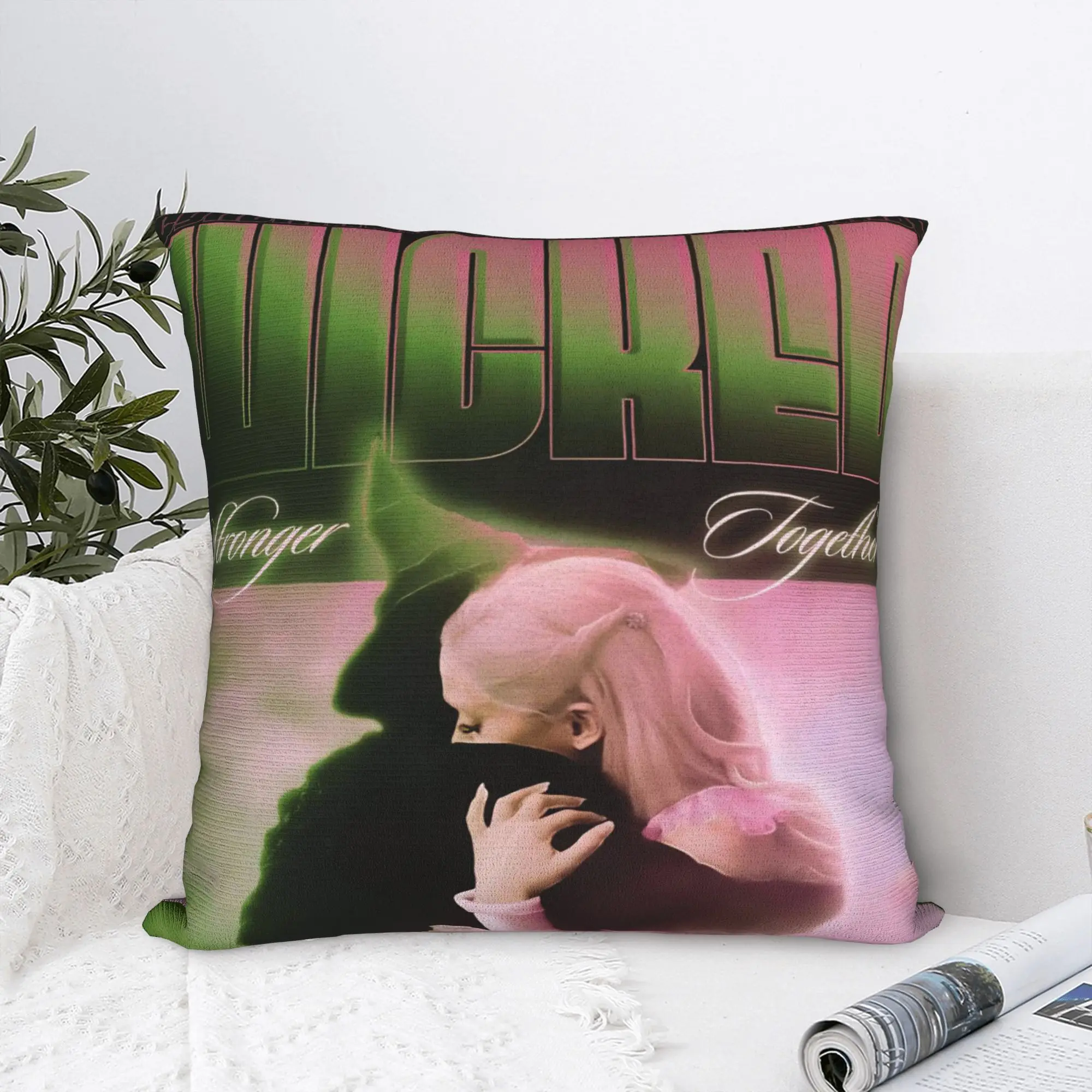 W-Wicked 2 Musical Movie Glinda Elphaba Pillow Case  Comfy Pillow Cover Morden Pillowcases For Living Room Bed Chair