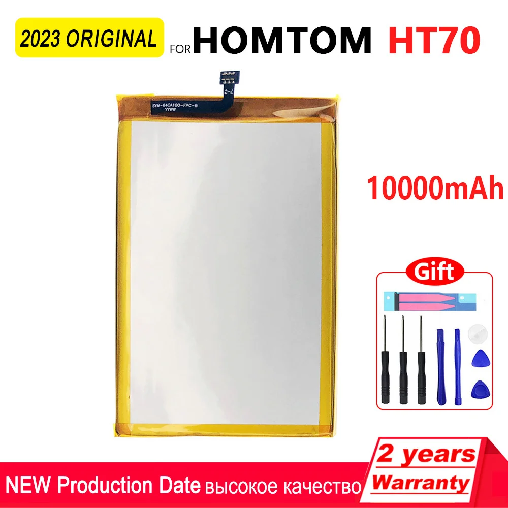 

Original 10000mAh HT70 Rechargeable Phone Battery For HOMTOM HT70 HT 70 Phone High quality Batteries With Tools+Tracking Number