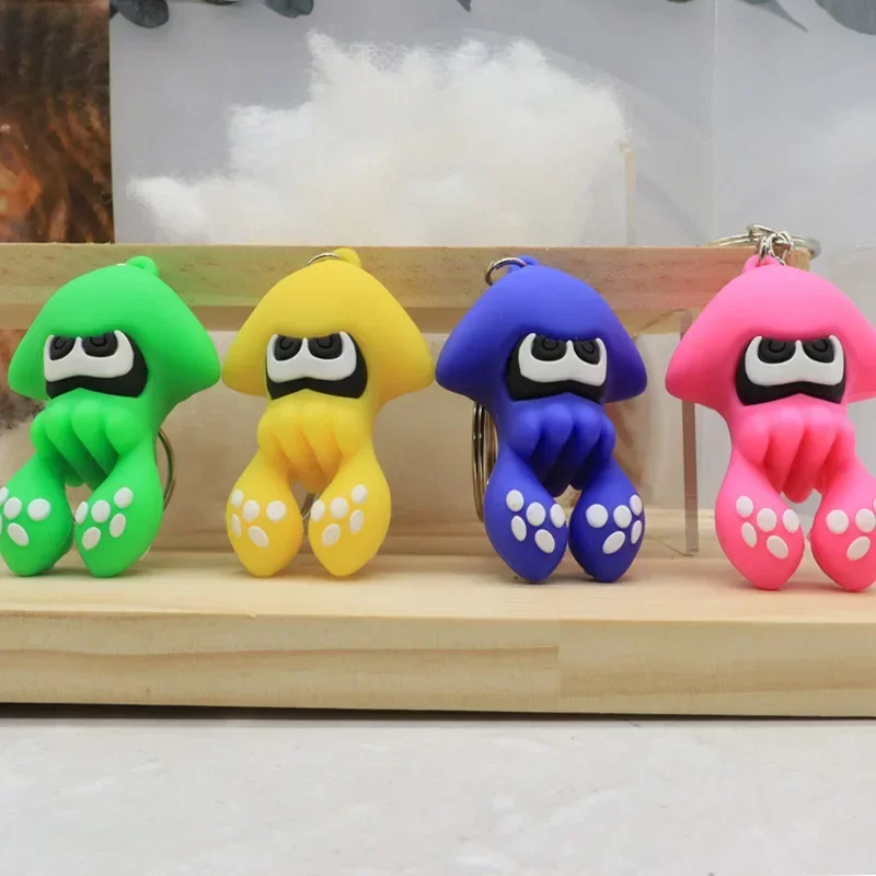 New 4cm Splatoon Toy Cartoon Key Chain Squid Doll Kawaii Creative Child Keyring Decor for Bag Gift Birthday Gift Christmas Gift