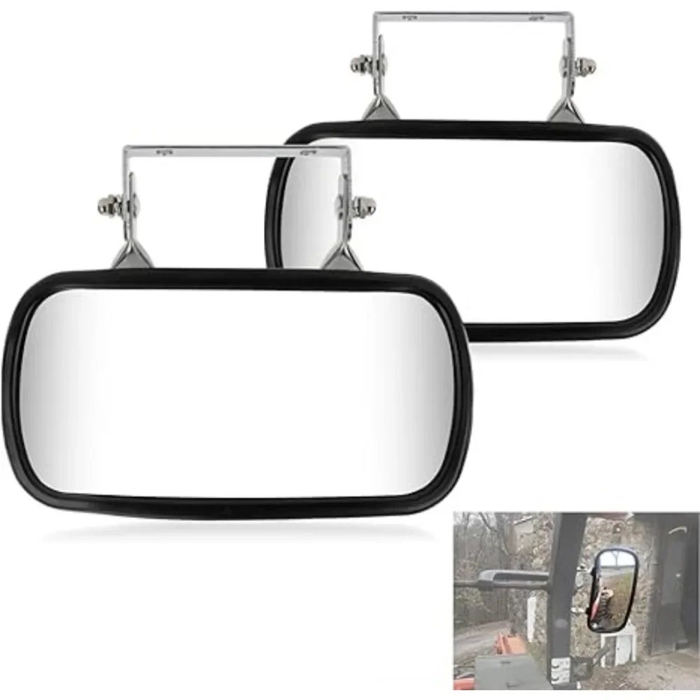 

Motorcycle Universal Tractor Convex Mirror Truck Mirror Stainless Steel Rear View Rectangular Side Mirror