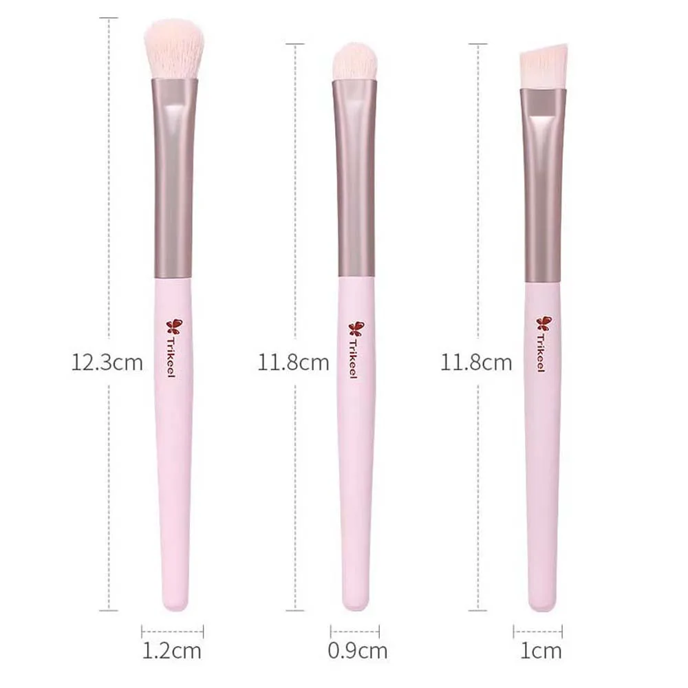 4Pcs/set Precise Detail Brush Makeup Brushes Set Eye Face Makeup Eyeshadow Cosmetic Powder Blusher Brush Pink Beauty Tool