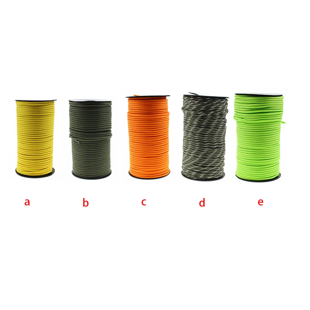 9-core Parachute Rope Outdoor Camping Survival Tent Parachute Lanyard Wristband Collar DIY Cord, Green