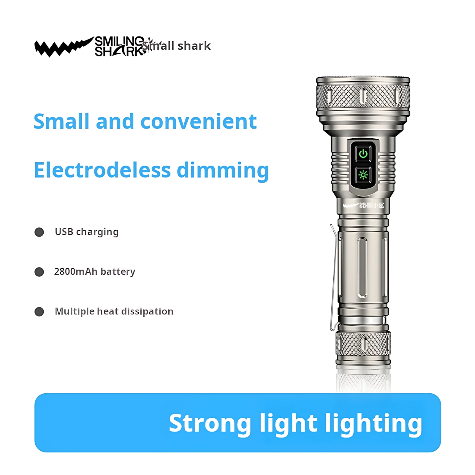 Lampe Torche LED Rechargeable USB-C - 9 Modes, Variation Continue et SOS - Etanche IPX4 (Alliage d'Aluminium) pour Randonnée & Urgence