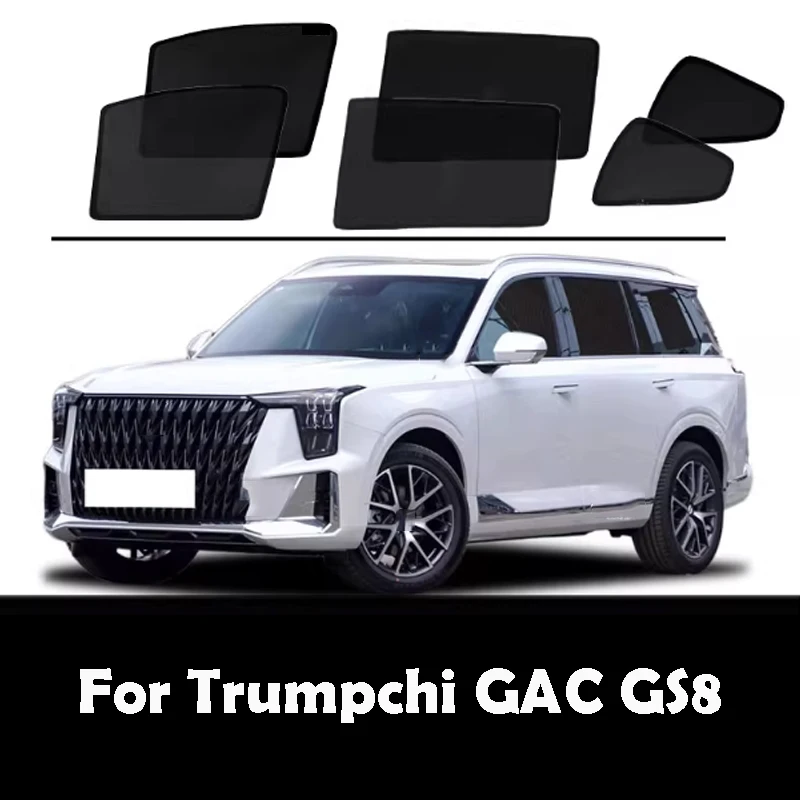 

For Trumpchi GAC GS8 2022-2025 Sunshade Car Mosquito Proof Mesh Sunscreen Magnetic Sunshade Block