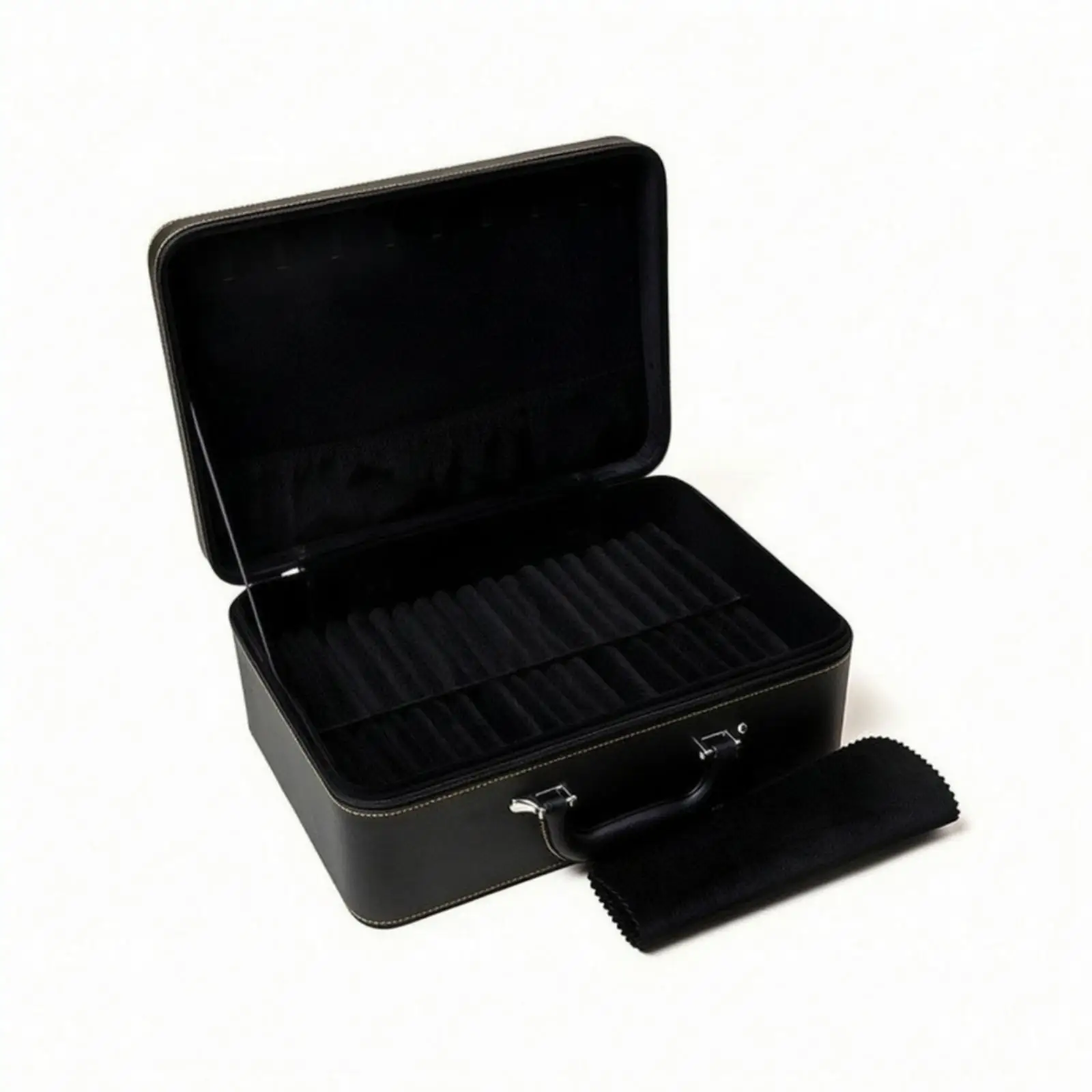 Portable Hard Shell Bracelet Organizer Box with Zipper for Jewelry Storage and Necklace Holder