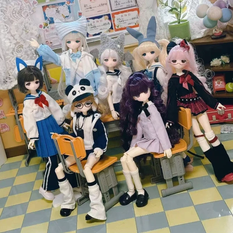 Summer gathering after school don't leave. Special 6/1 hair transplant BJD joint movable figurine toy doll cute toy gift