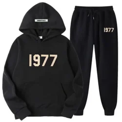 Men's and women's hooded collection, Super Street Softwards, fall and winter, loose wool, fashion brands, 2 pieces, 1977