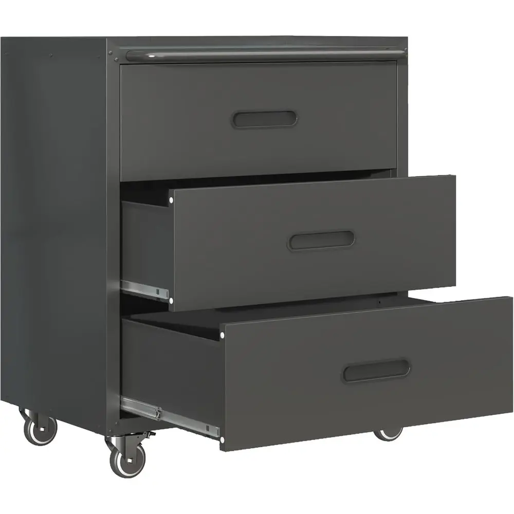 

Прочный передвижной инструментальный шкаф с 3 ящиками, мобильный шкаф для хранения для гаража, требуется сборка