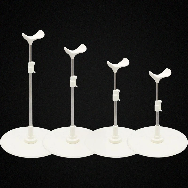 The New Hot-selling Adjustable Height Doll Stand White Plastic Display Stand Simplicity Versatile Compact and Portable