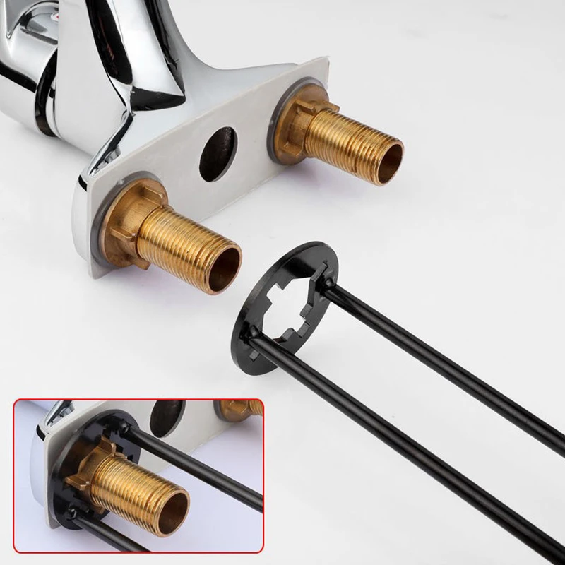 Kitchen Repair Plumbing Tool Flume Sink Wrench Sink Faucet Key Plumbing Pipe Four-claw hexagon Wrench Bathroom Wrench Tool Sets