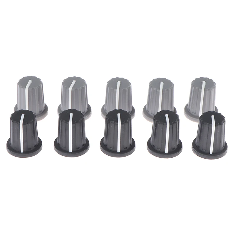 5 Pieces Soft Rubber Half Shaft Knob Diameter 16mm Height 18mm Potentiometer Encoder Knob 270 Degree D-shaped Inner Hole 6mm