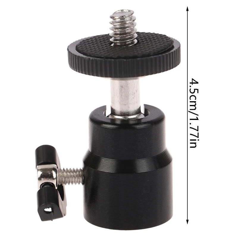 1pc testa a sfera per treppiede per fotocamera LED Light Flash supporto per staffa per treppiede supporto per adattatore per scarpe calde 1/4 supporto per testa a sfera DSLR