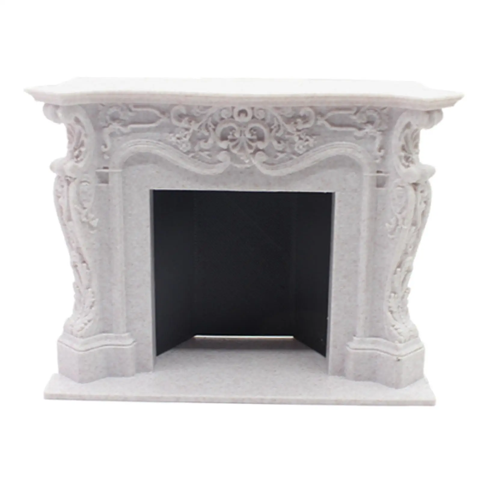 1/12 Dollhouse Mini Fireplace Pretend Play DIY Accessory Photo Props for DIY Model Furnishings Window Display Gift Handcraft