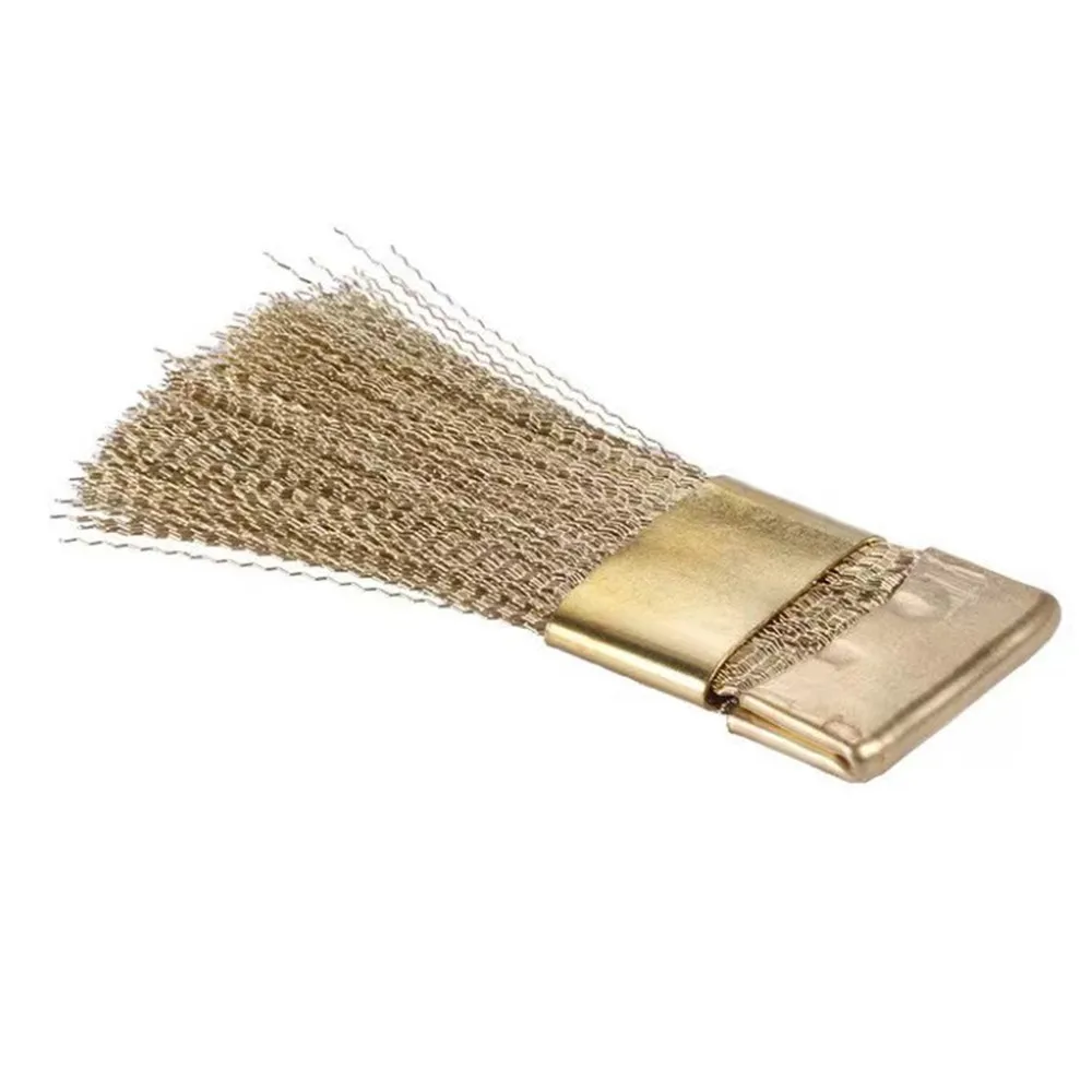 Dental Bur Cleaning Brass Wire Brush Nail Dril Bits Cleaning Brush Copper Wire Brushes Files Stand Cleaning Tool Gold Dentisty