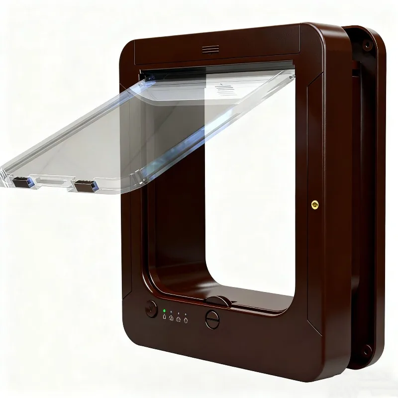 RFID Sensing Smart Cat Door Flap Control Direction Entry Exit Cat Door Intelligent Recognition Cats Hole Electronic Automatic