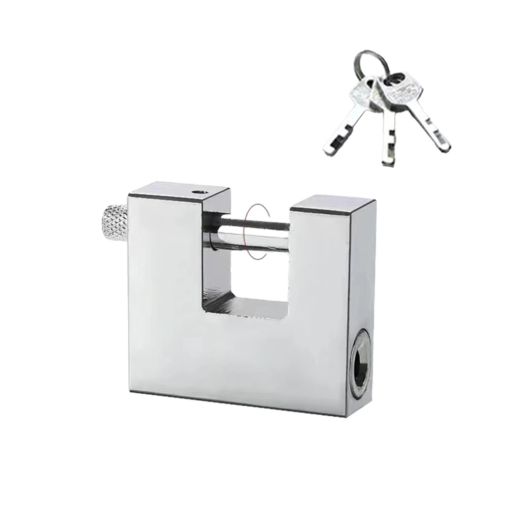 Anti Theft Locker D Shaped Padlock High Strength Sawing Features Securing Containers Solid Hardened Steel Body