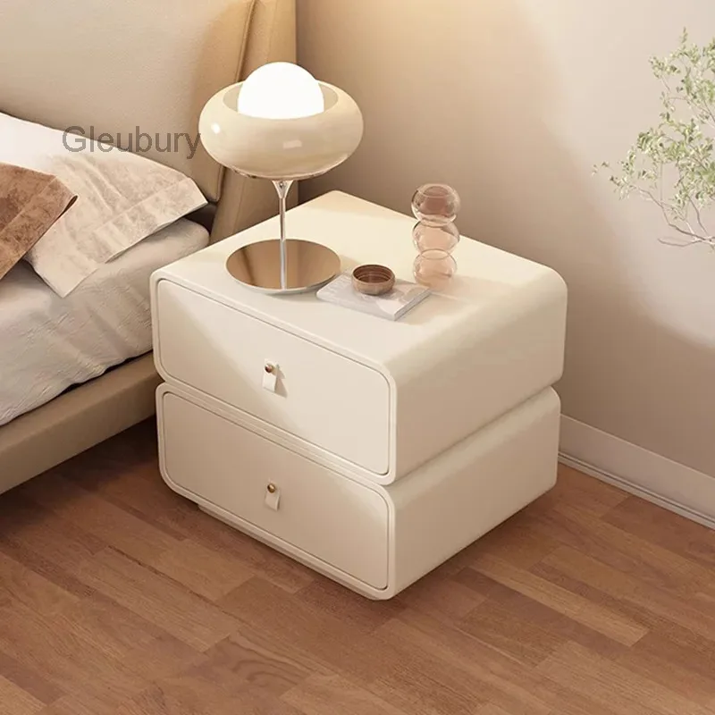 Mesas de cabeceira simples e luxuosas, estilo creme, madeira maciça, mesas de cabeceira pequenas para quarto, móveis modernos de armazenamento, taquilla jtn