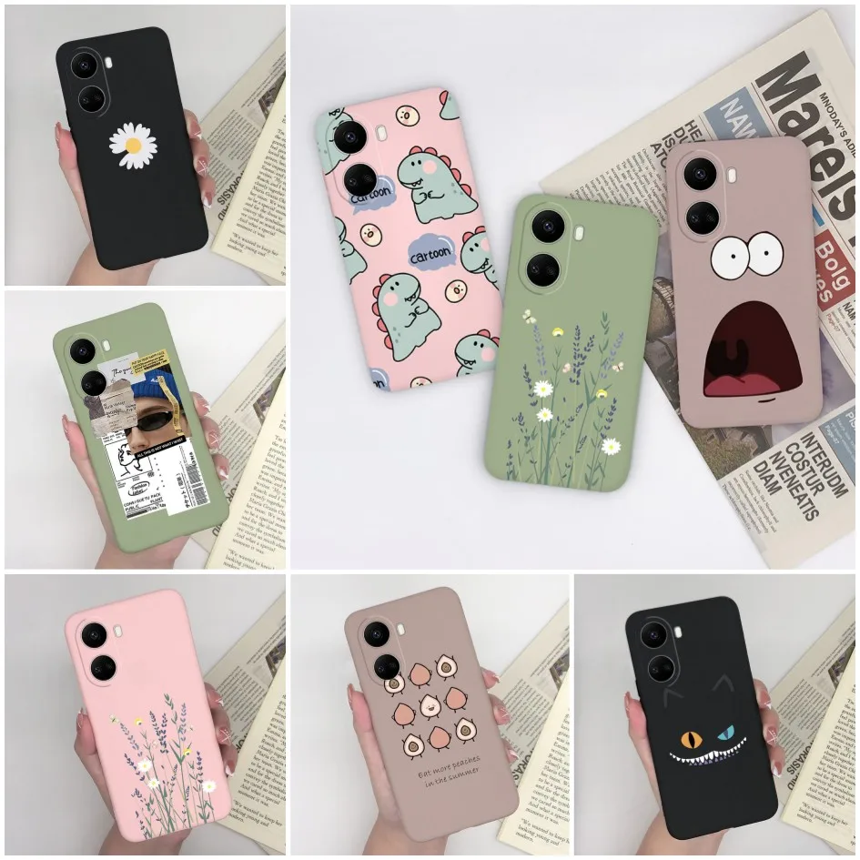 For Huawei Nova 10 SE 4G Case Matte Cute Cartoon Dinosaur Soft Silicone Phone Back Cover Cases For Huawei Nova 10SE Funda 6.67