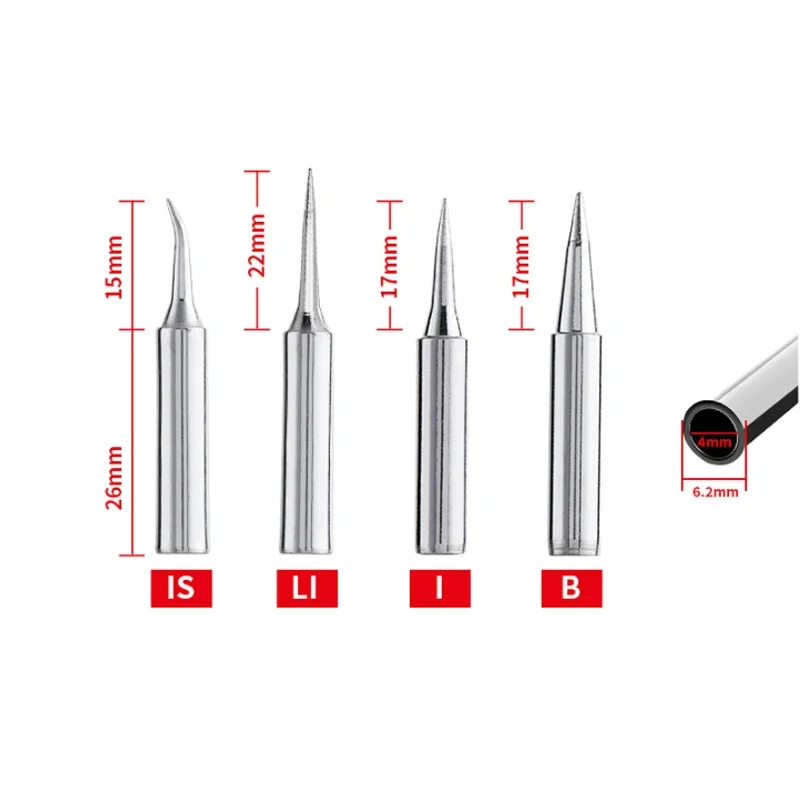 1Pcs IS/I/B/K/SK/1C Soldering Iron 900M-T Soldering Iron Head Inside Hot Bare Electric Soldering Iron Tip tool pointy head 936