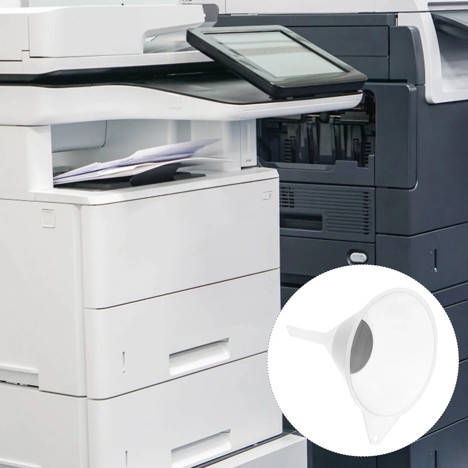 

2Pcs Plastic Printer Funnel Polished Surface Sturdy Construction Comfortable Use Experience Ink Filling Accessory