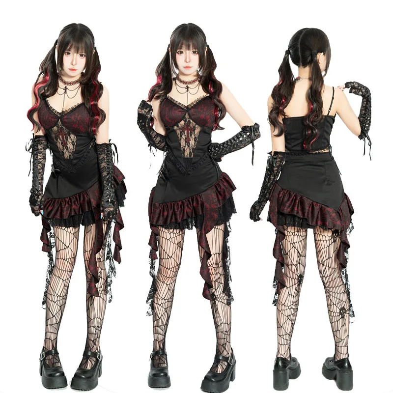 

Кружевное бюстье в стиле ретро, отдельный комплект, юбка, костюм на Хэллоуин, винтажный придворный костюм, женская традиционная одежда, сценическое выступление