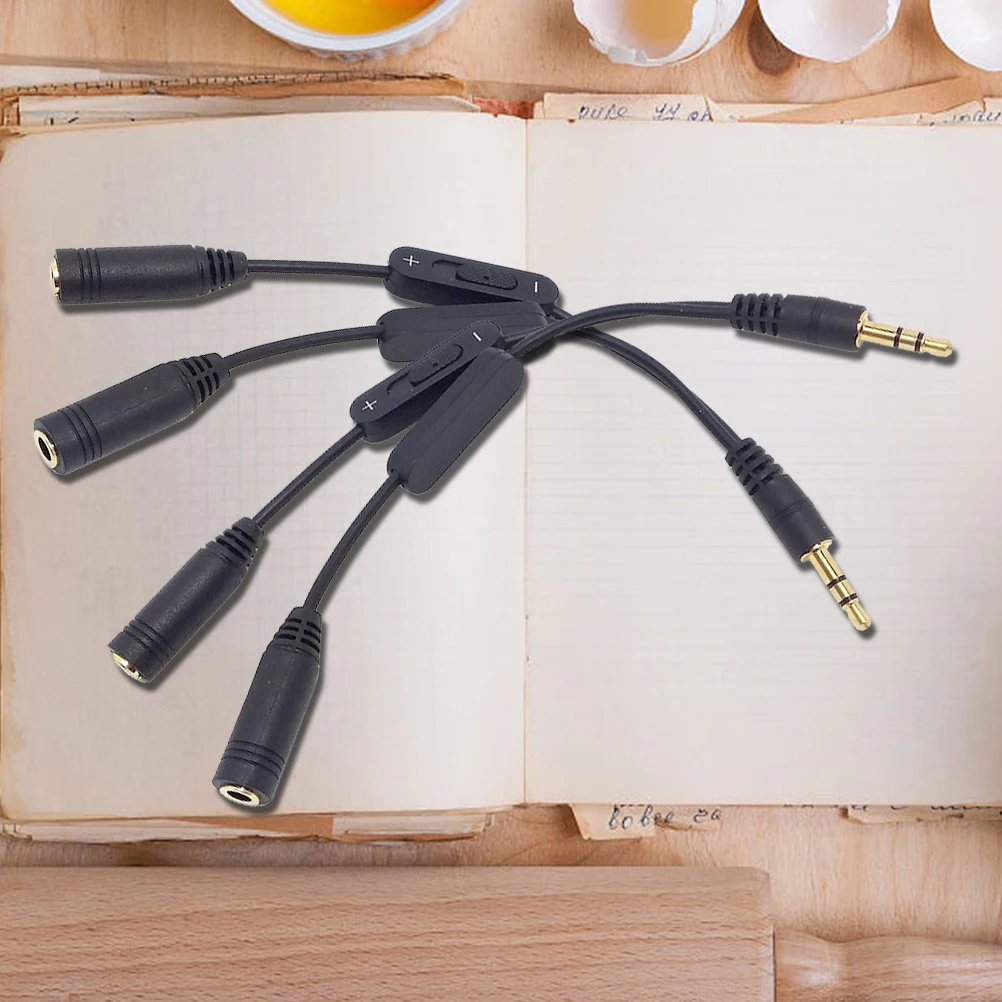 

Headphone Splitter Adapter 3.5mm Male to 2 Female Gold Plated Headphone Mic Audio Y Splitter for Tablet Mobile Phone PC