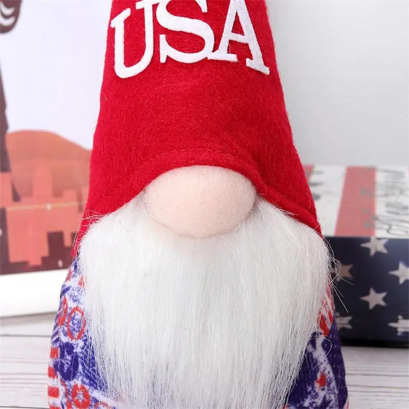 Memorial Day Gnomes American Patriotic Decorations Gnomes Plush For Independence Day Adorable Non Fading Patriotic Dwarf Plush