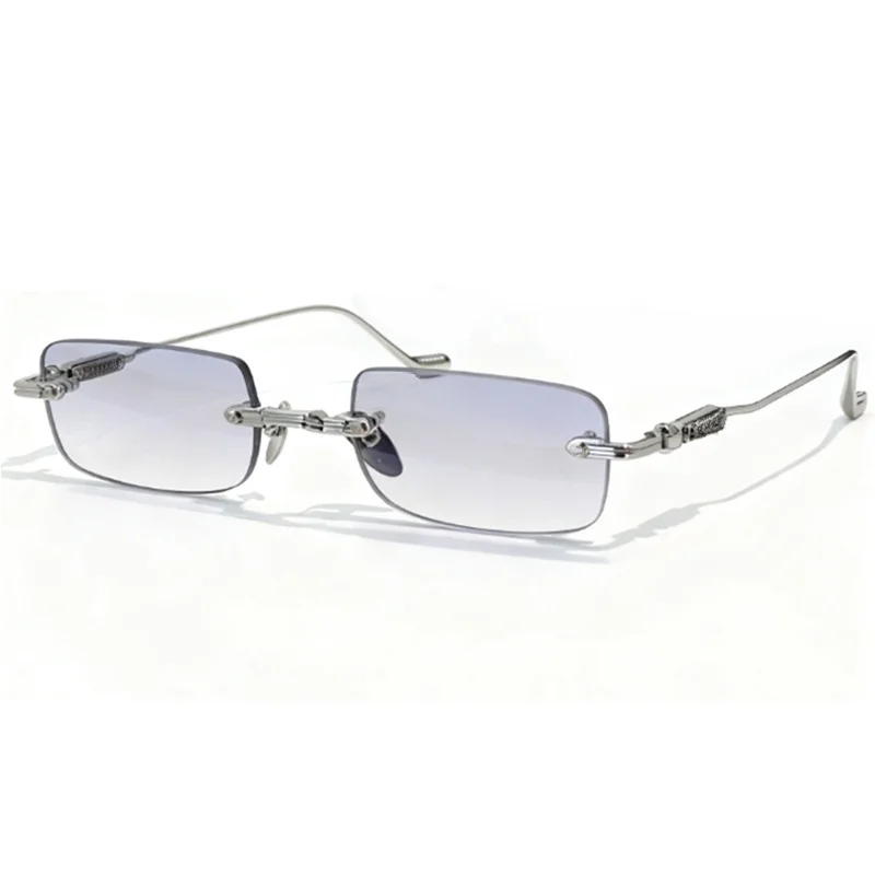 

New Luxe CHRetro-Vintage Round Square Rimless Sunglasses UV400 Polaring Unisex NoCase 54-2