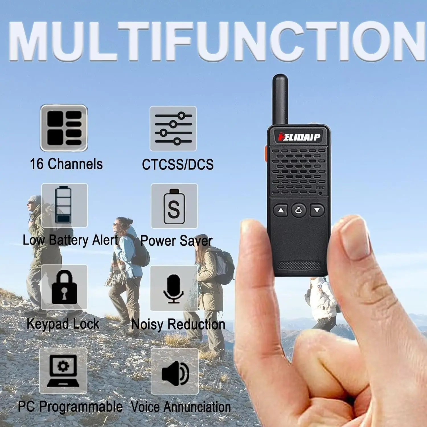 Ultra Mini Walkie Talkie, radio bidirezionali ricaricabili a lungo raggio per escursioni in crociera, caccia, sci, supermercato