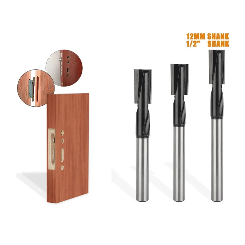 12/12.7mm shank diameter, used for unlocking holes made of integral tungsten steel material, woodworking specific milling cutter