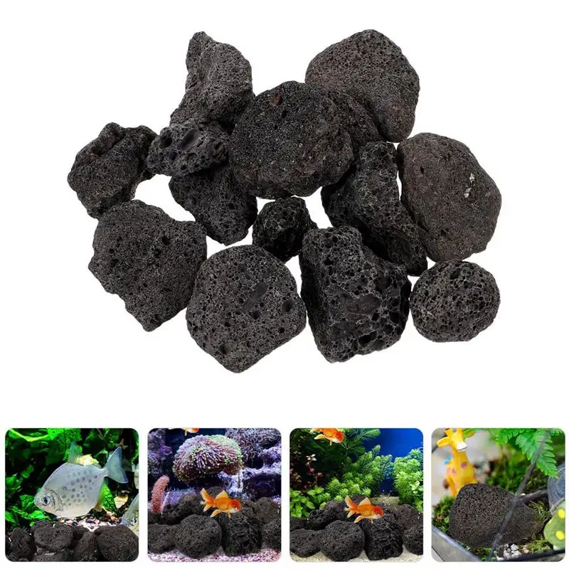 1 Pack of Aquarium Volcanic Rocks Decorations Volcanic Rocks for Plants Pots Bonsai Rocks Decors