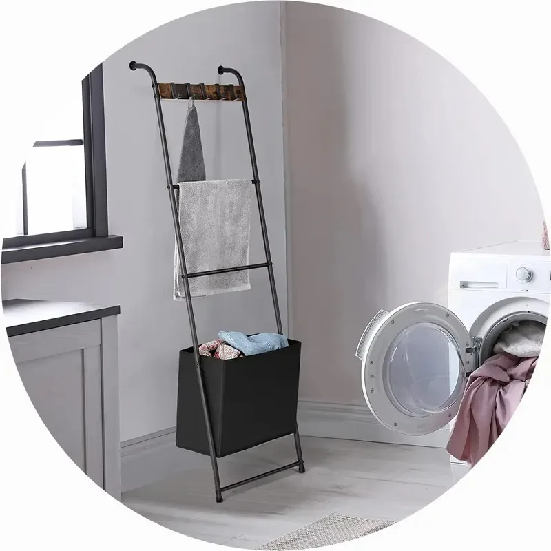 Modern Large Wall Mounted Hand Towel Drying Rack Stainless Steel With Heater Freestanding Black For Hotel Bathroom